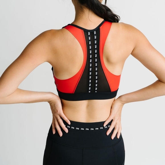 ZYIA Red and Black Racerback Sports Bra - Picture 1 of 5